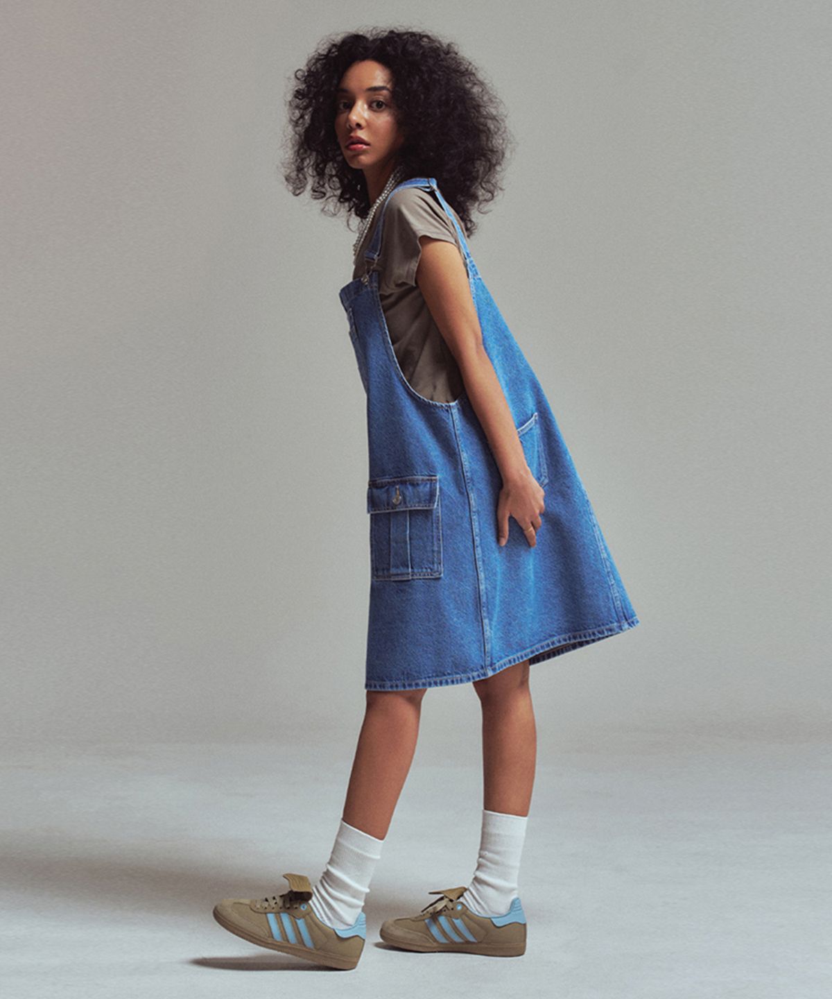 에르에르(ERER) Skirt overall Blue