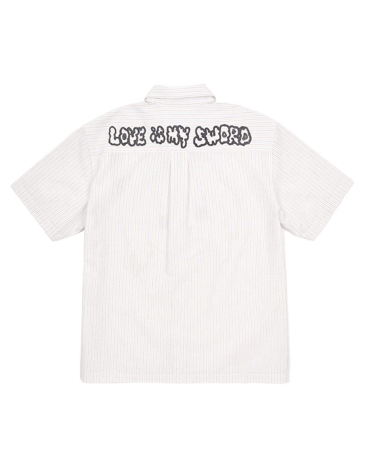 로어즈(LORES) Lucky Stripe S/S Shirts - White