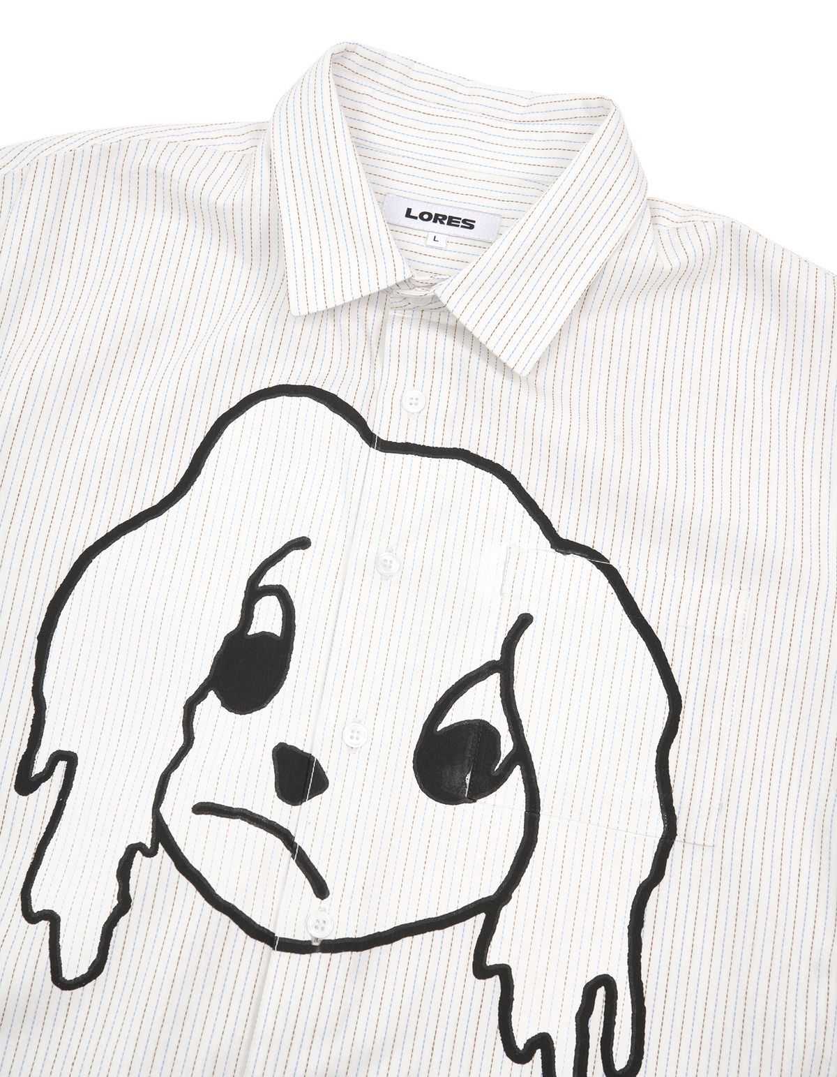 로어즈(LORES) Lucky Stripe S/S Shirts - White