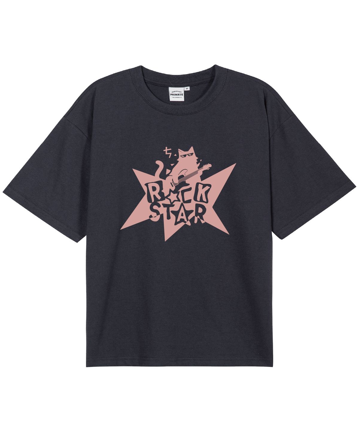 본챔스(BORN CHAMPS) [11 COLORS] ROCK STAR CAT 오버핏 반팔티셔츠 B25ST58