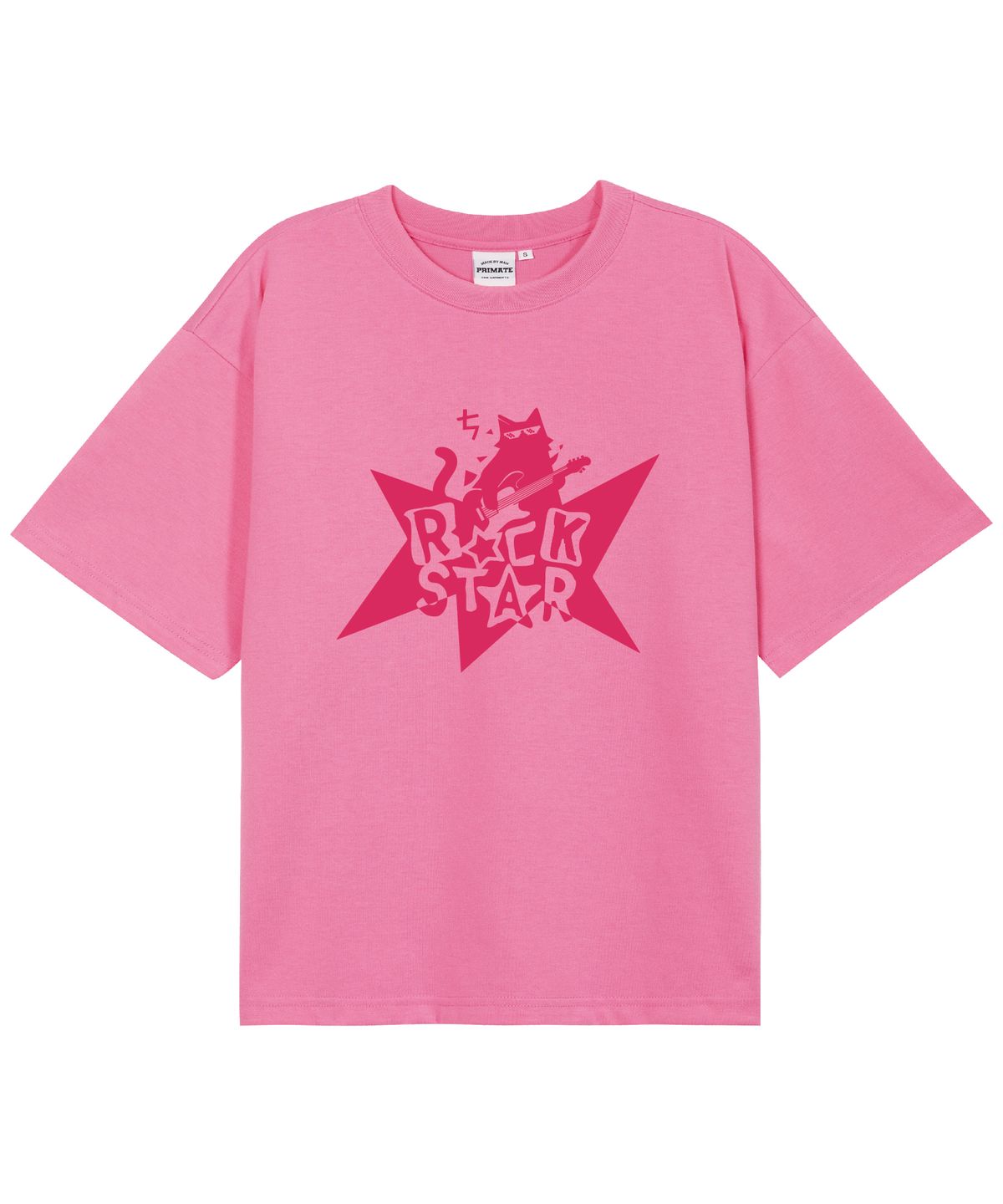 본챔스(BORN CHAMPS) [11 COLORS] ROCK STAR CAT 오버핏 반팔티셔츠 B25ST58