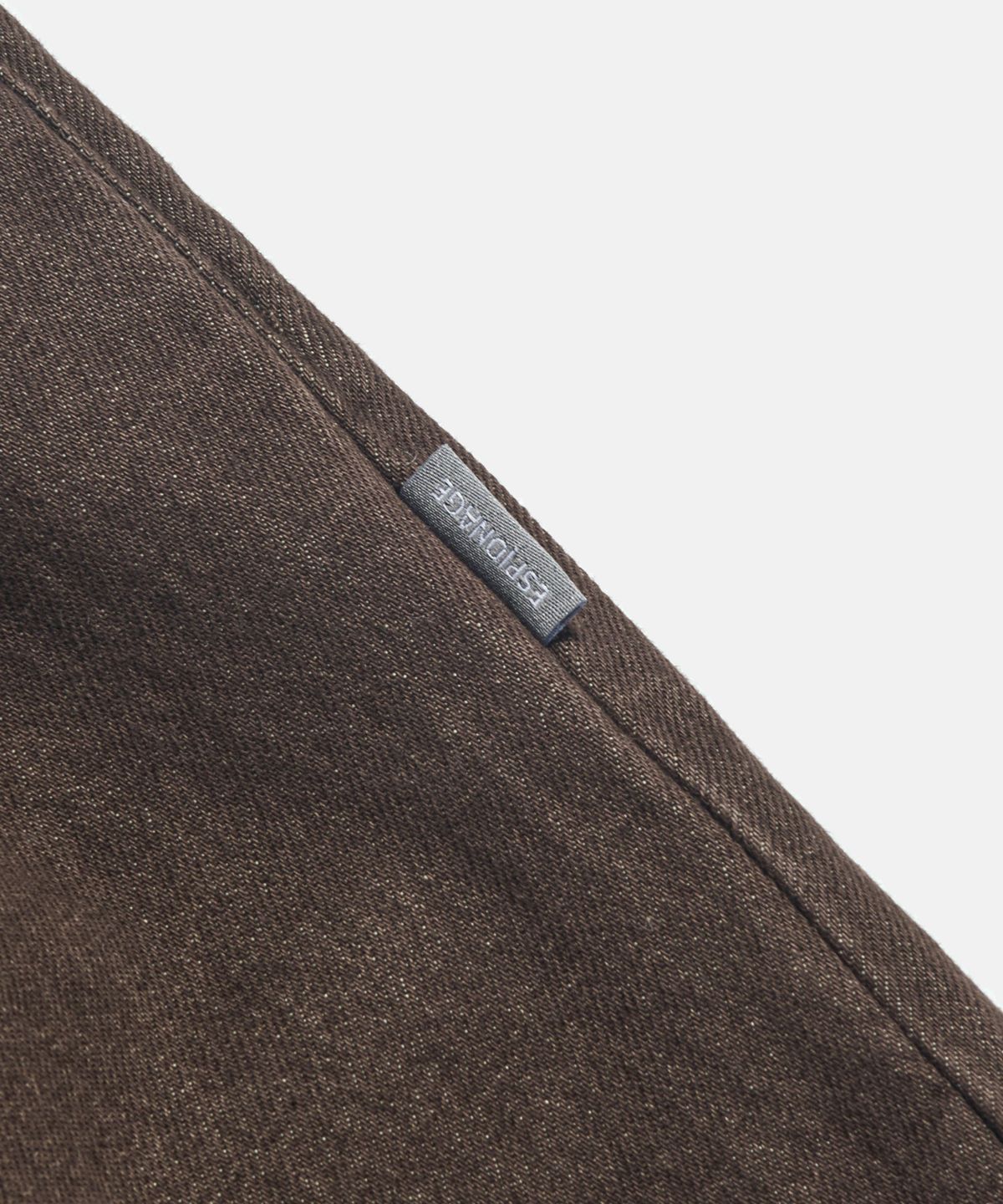 에스피오나지(ESPIONAGE) Double Pleats Denim Shorts Washed Brown