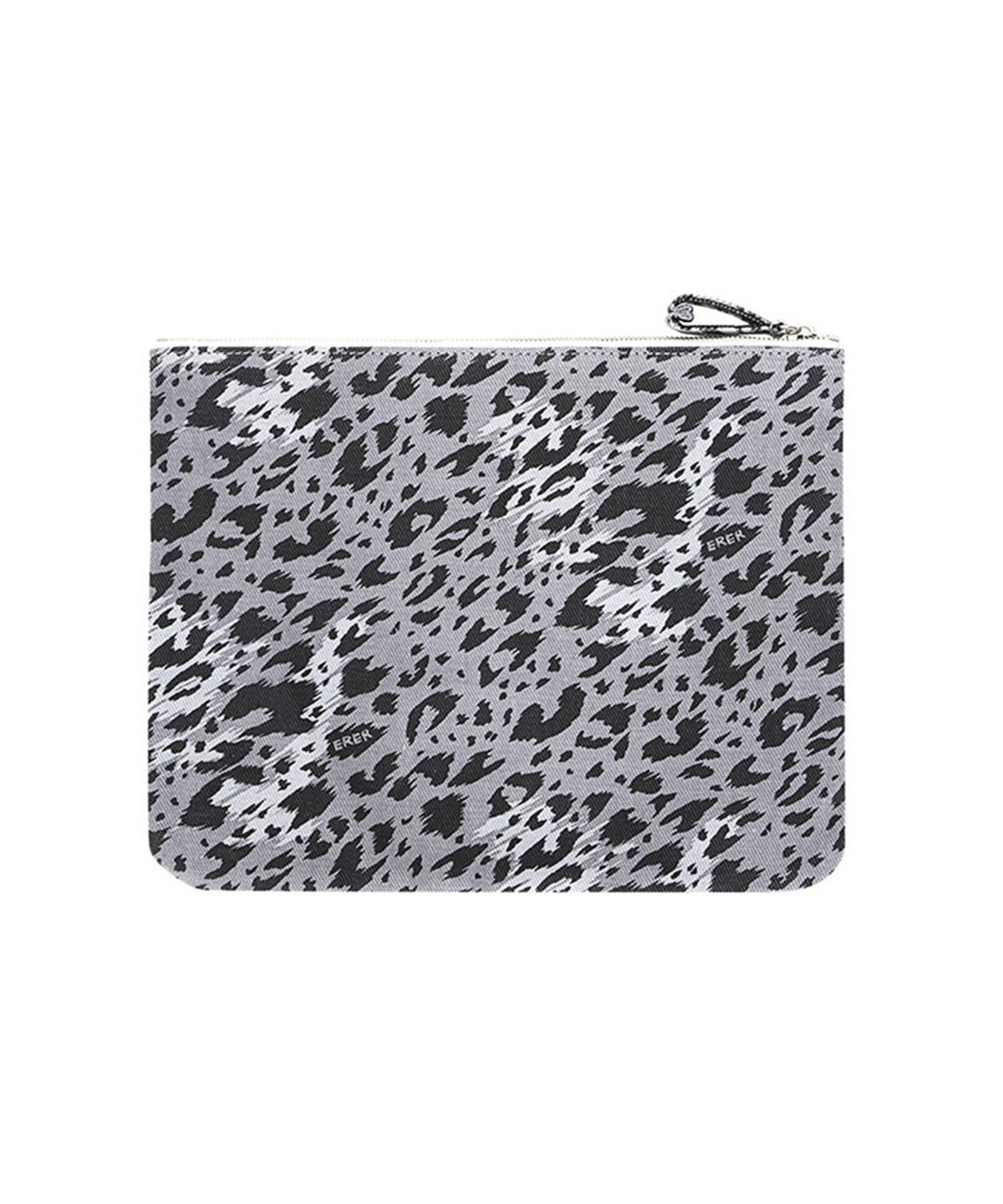 에르에르(ERER) Signature leopard pouch Gray