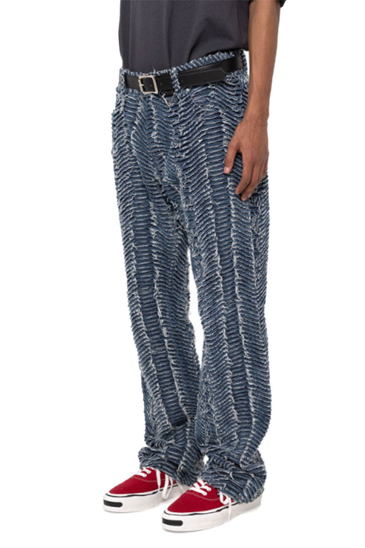 카미야(KAMIYA) [KAMIYA] Wave Denim Pants - INDIGO