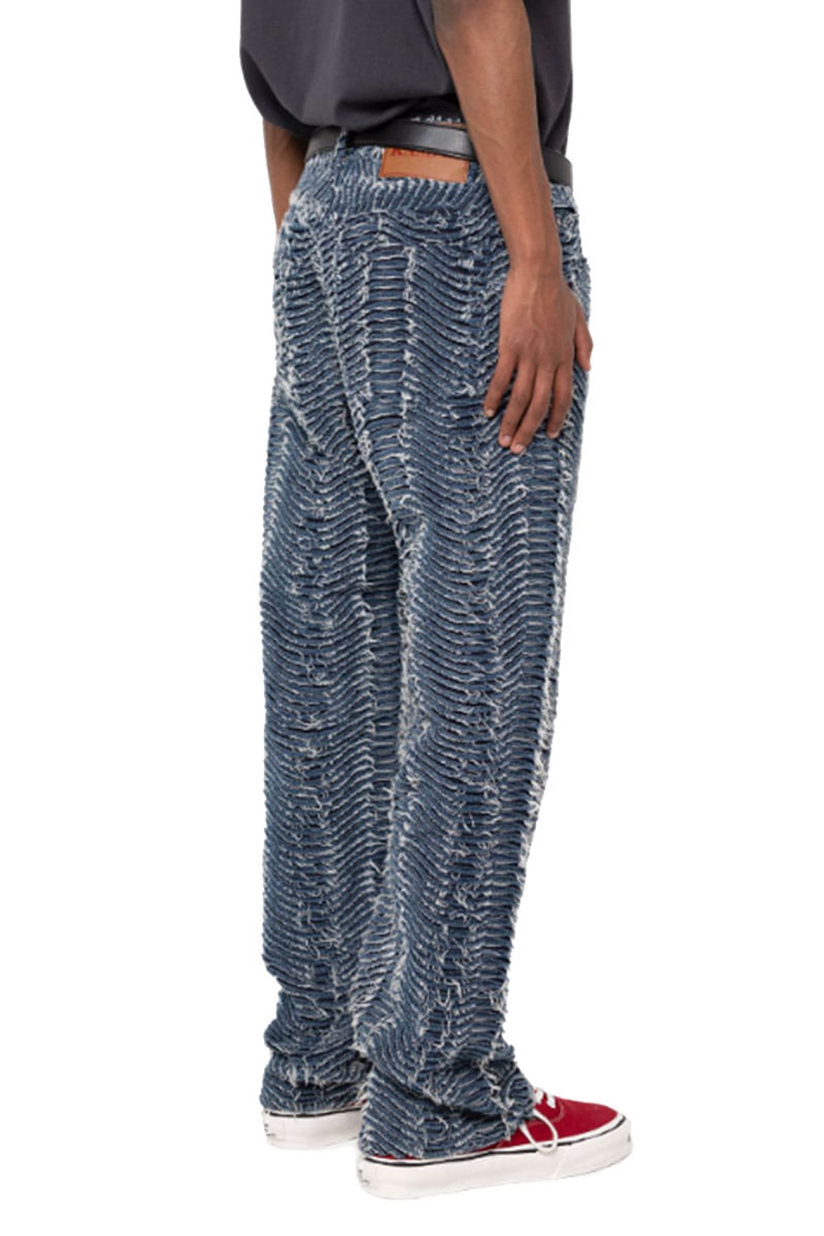 카미야(KAMIYA) [KAMIYA] Wave Denim Pants - INDIGO