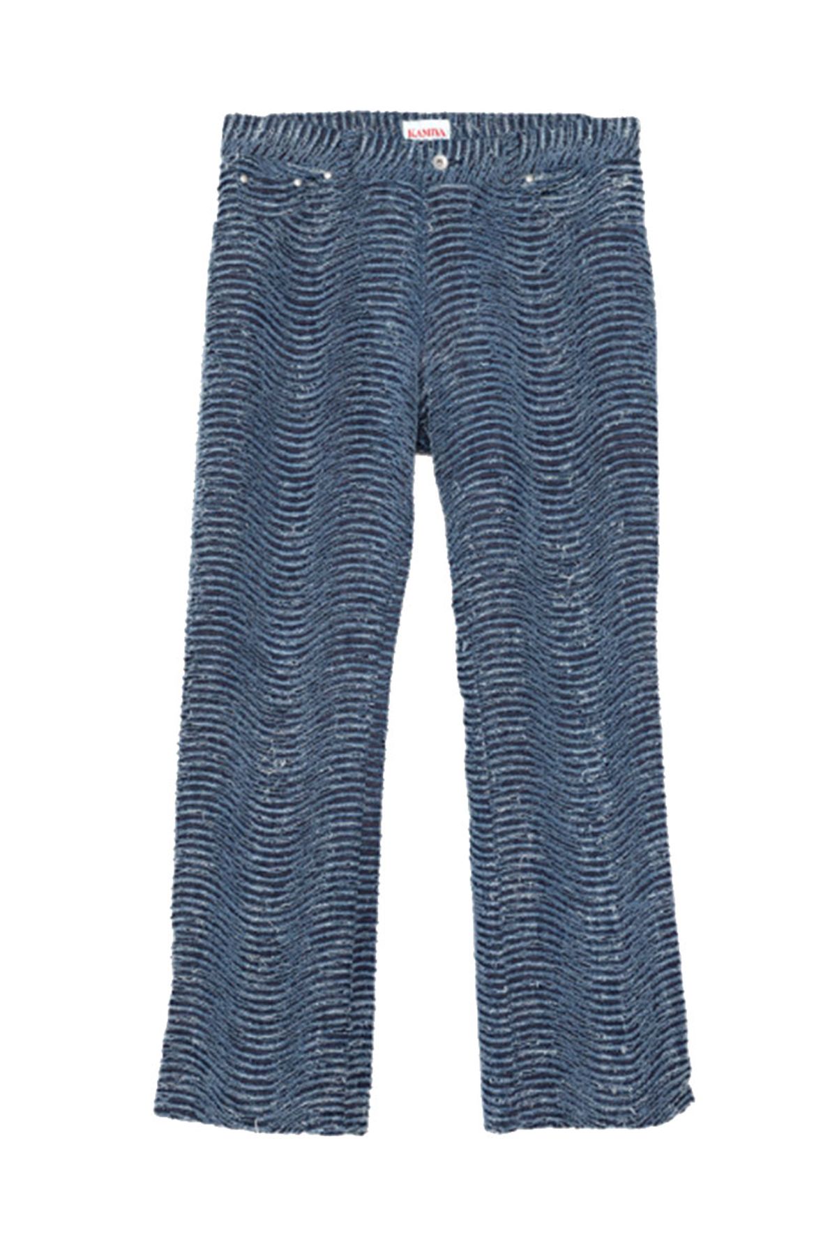 카미야(KAMIYA) [KAMIYA] Wave Denim Pants - INDIGO