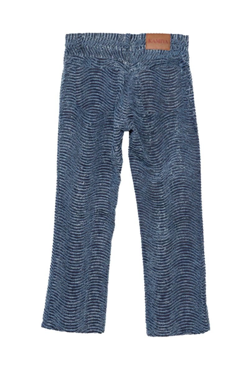 카미야(KAMIYA) [KAMIYA] Wave Denim Pants - INDIGO - 사이즈 & 후기