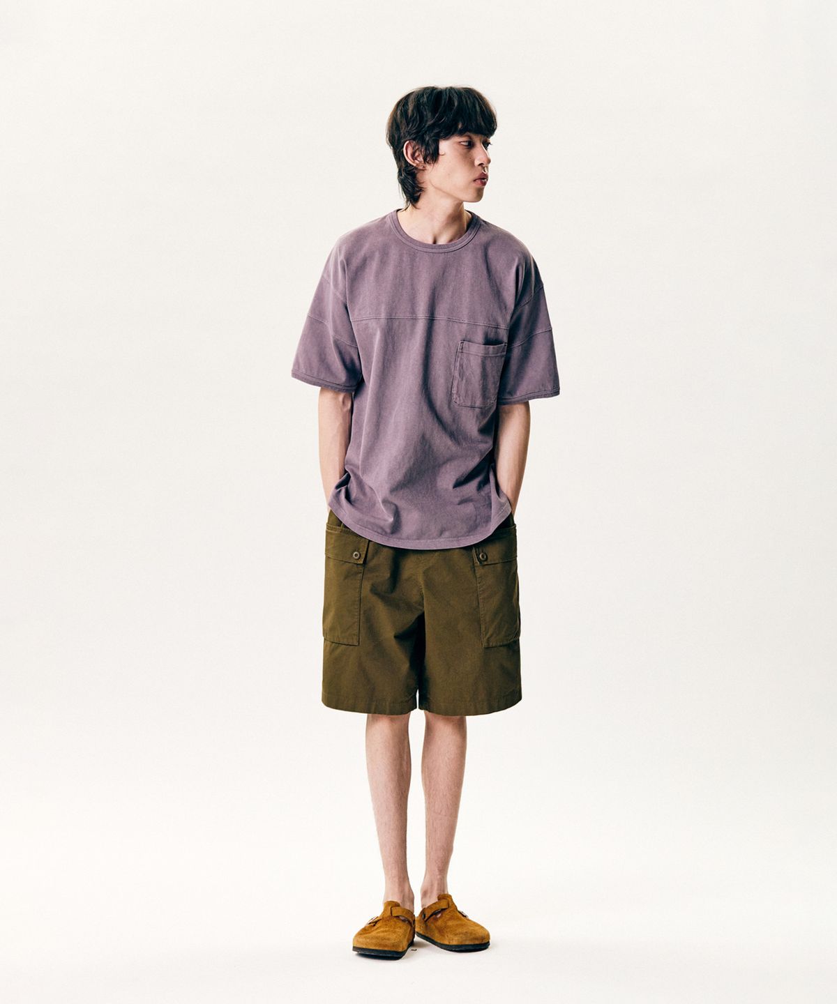 에스피오나지(ESPIONAGE) P44 Monkey Shorts Mud Brown