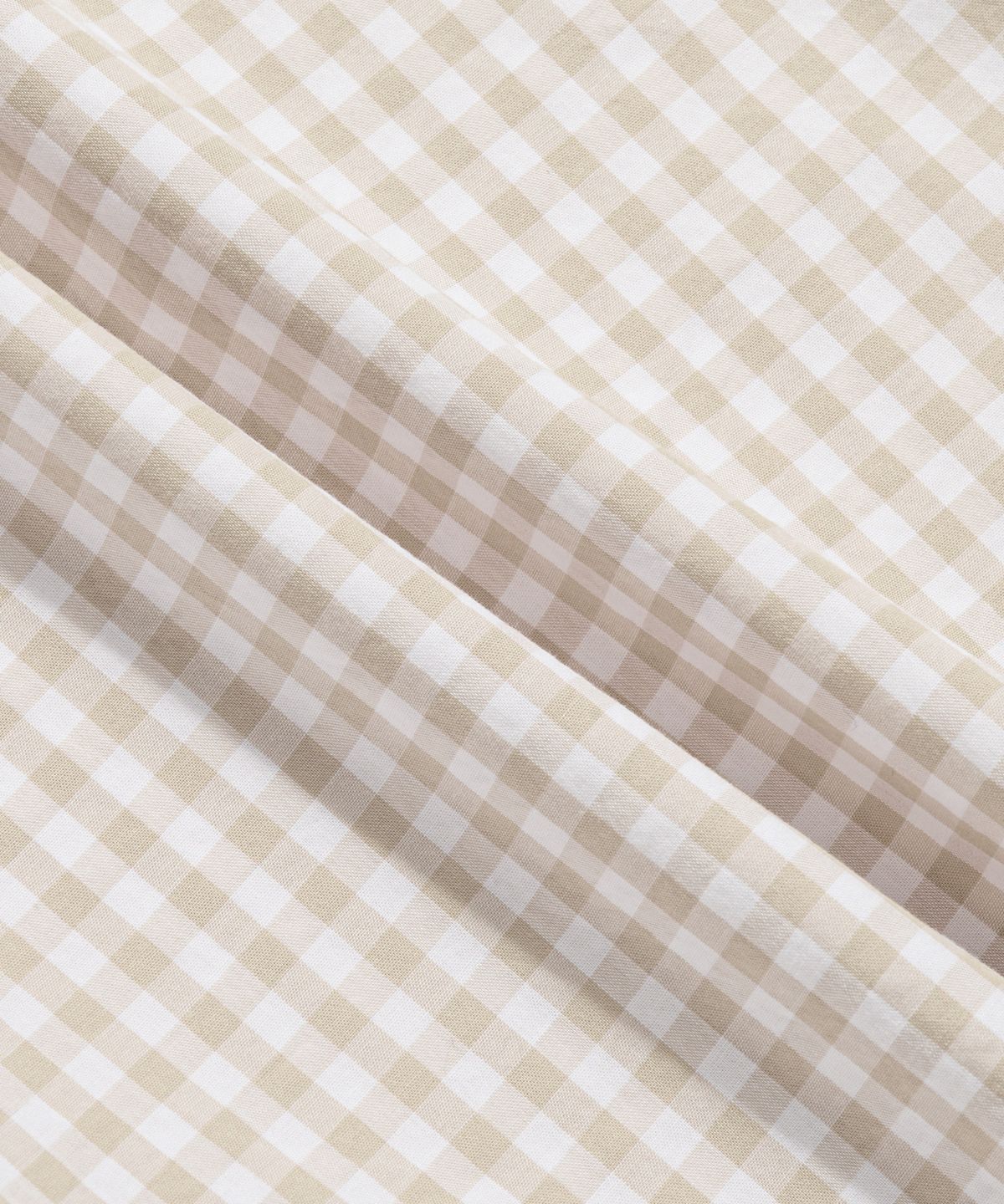 에스피오나지(ESPIONAGE) Gingham S/S Over Shirt Beige