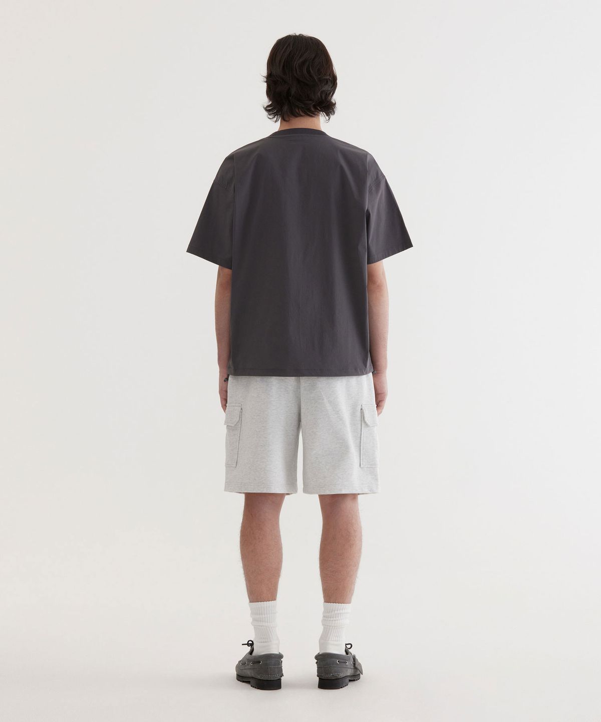커버낫(COVERNAT) 레귤러 어센틱 스웻 카고 쇼츠 Heather Gray