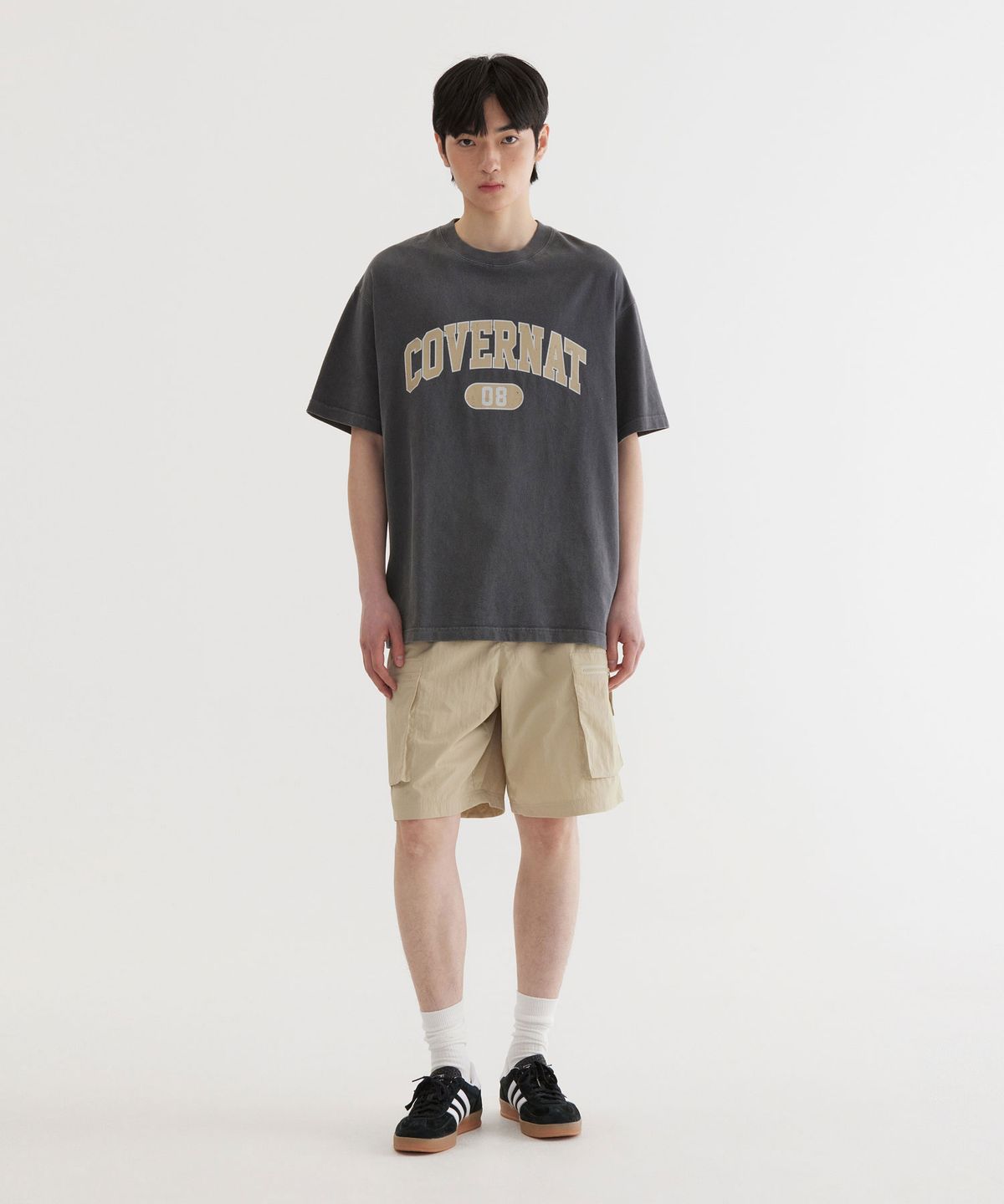 커버낫(COVERNAT) 우븐 유틸리티 레귤러 카고 쇼츠 Beige