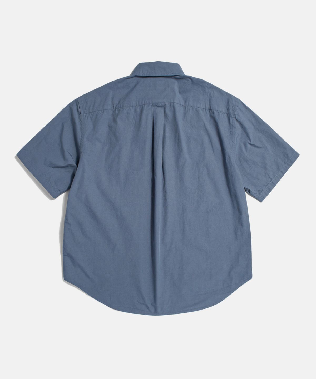 에스피오나지(ESPIONAGE) Crest Logo S/S Over Shirt Denim Blue