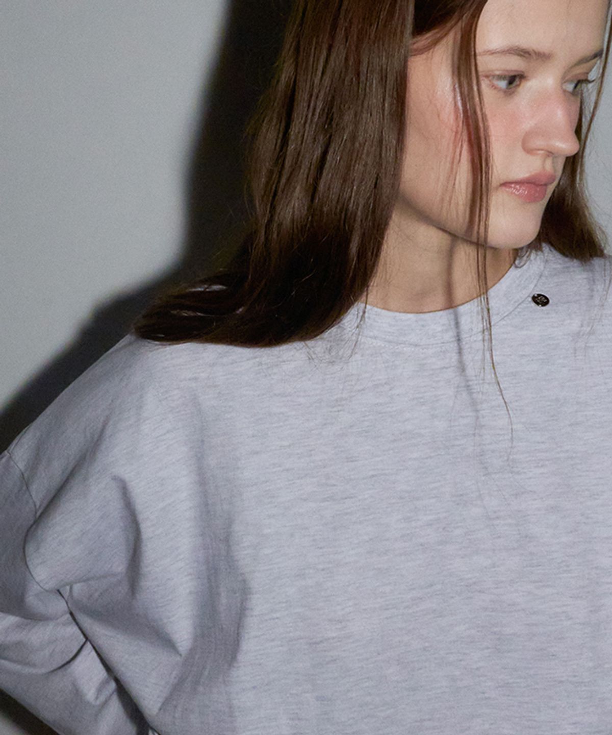 론론(RONRON) MINI POINT LABEL OVER FIT LONG SLEEVE (6color)