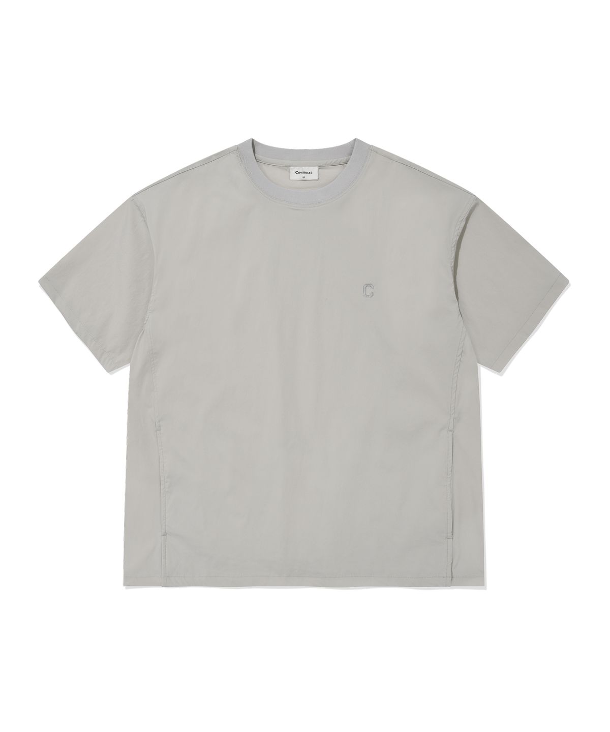 커버낫(COVERNAT) 테크 나일론 베이직 티셔츠 Light Gray
