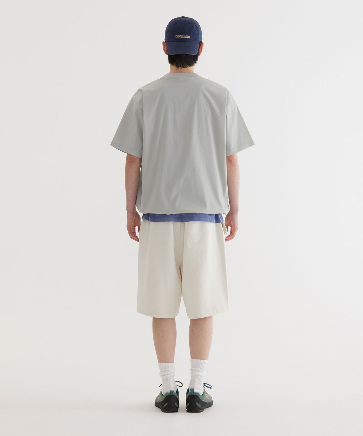 커버낫(COVERNAT) 테크 나일론 베이직 티셔츠 Light Gray