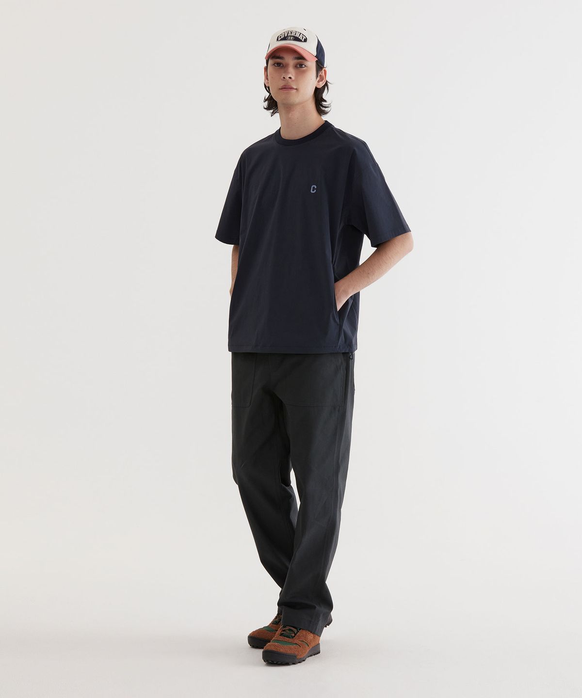 커버낫(COVERNAT) 테크 나일론 베이직 티셔츠 Dark Navy