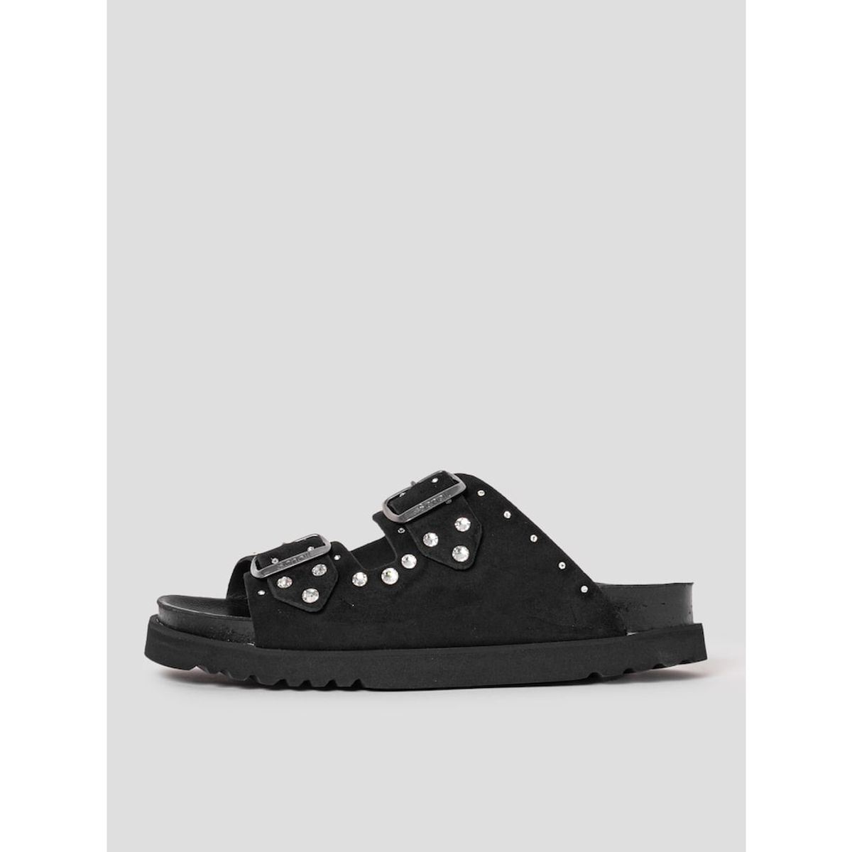 숄(SCHOLL) [Scholl X SWAROVSKI] 코르크 투스트랩 샌들  블랙 (HH54K2H185)