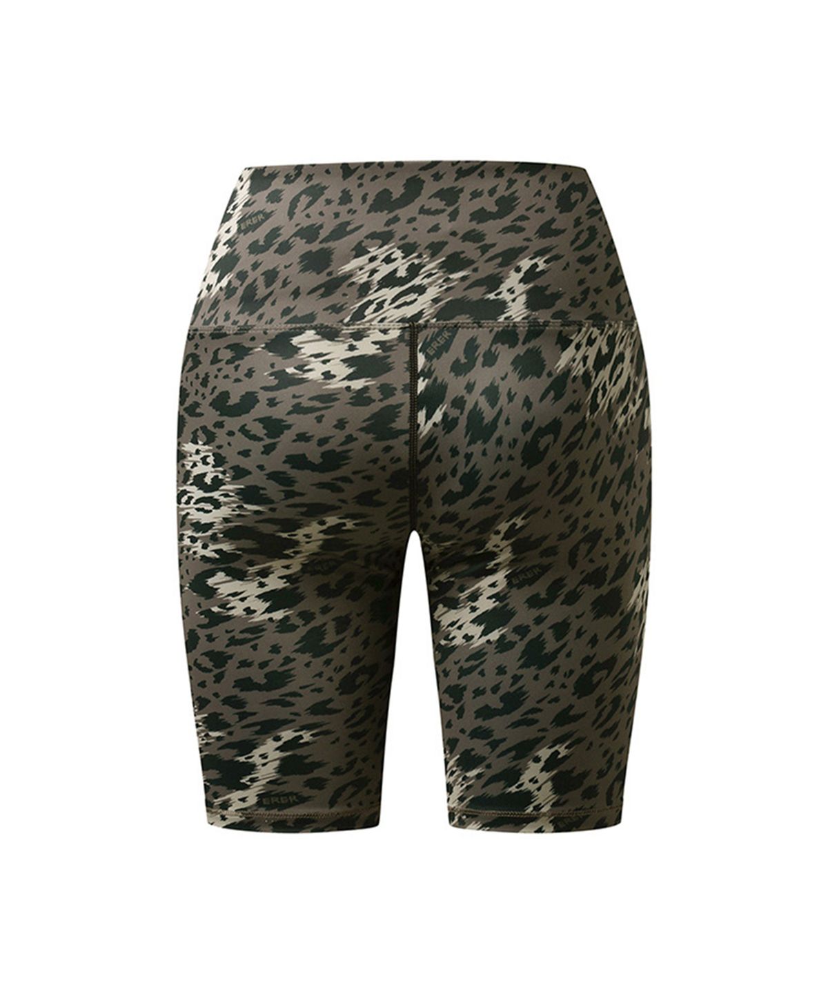 에르에르(ERER) Signature leopard half leggings Brown