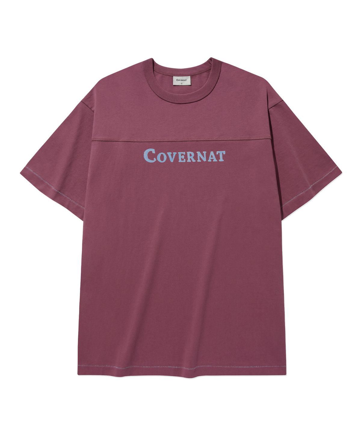 커버낫(COVERNAT) 페인팅 그래픽 커팅라인 티셔츠 Magenta