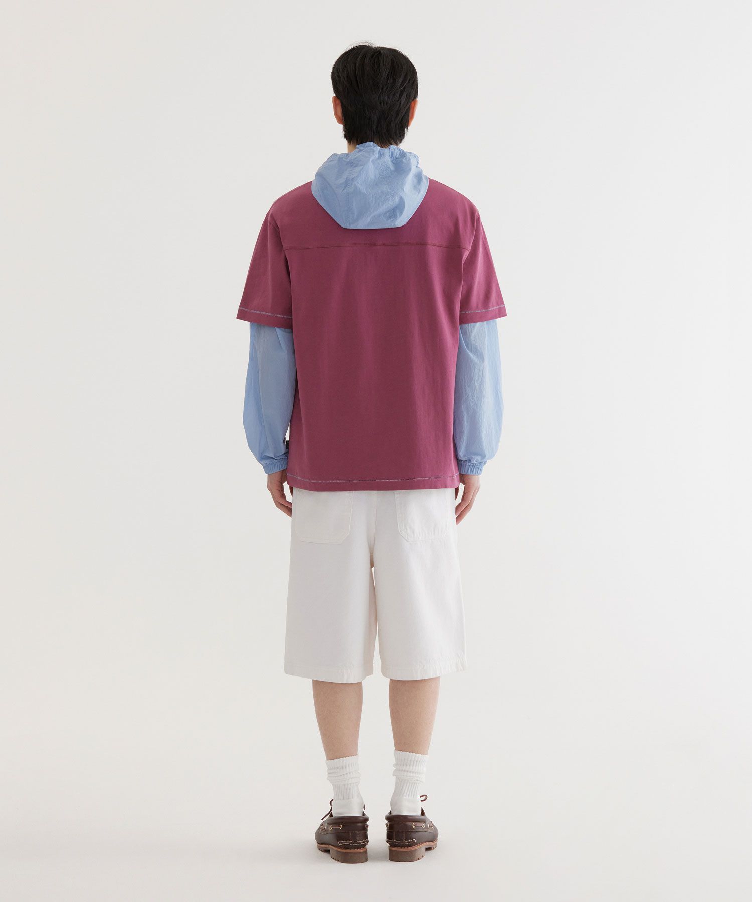 MUSINSA | COVERNAT Painting Graphic Cutting Line T-Shirt Magenta