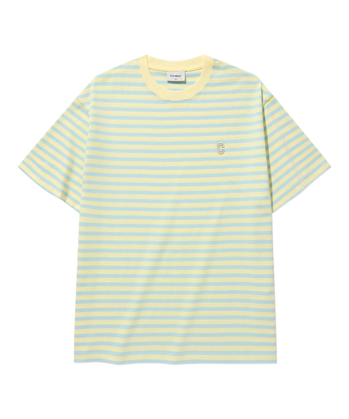 커버낫(COVERNAT) 베이직 스트라이프 티셔츠 Lemon