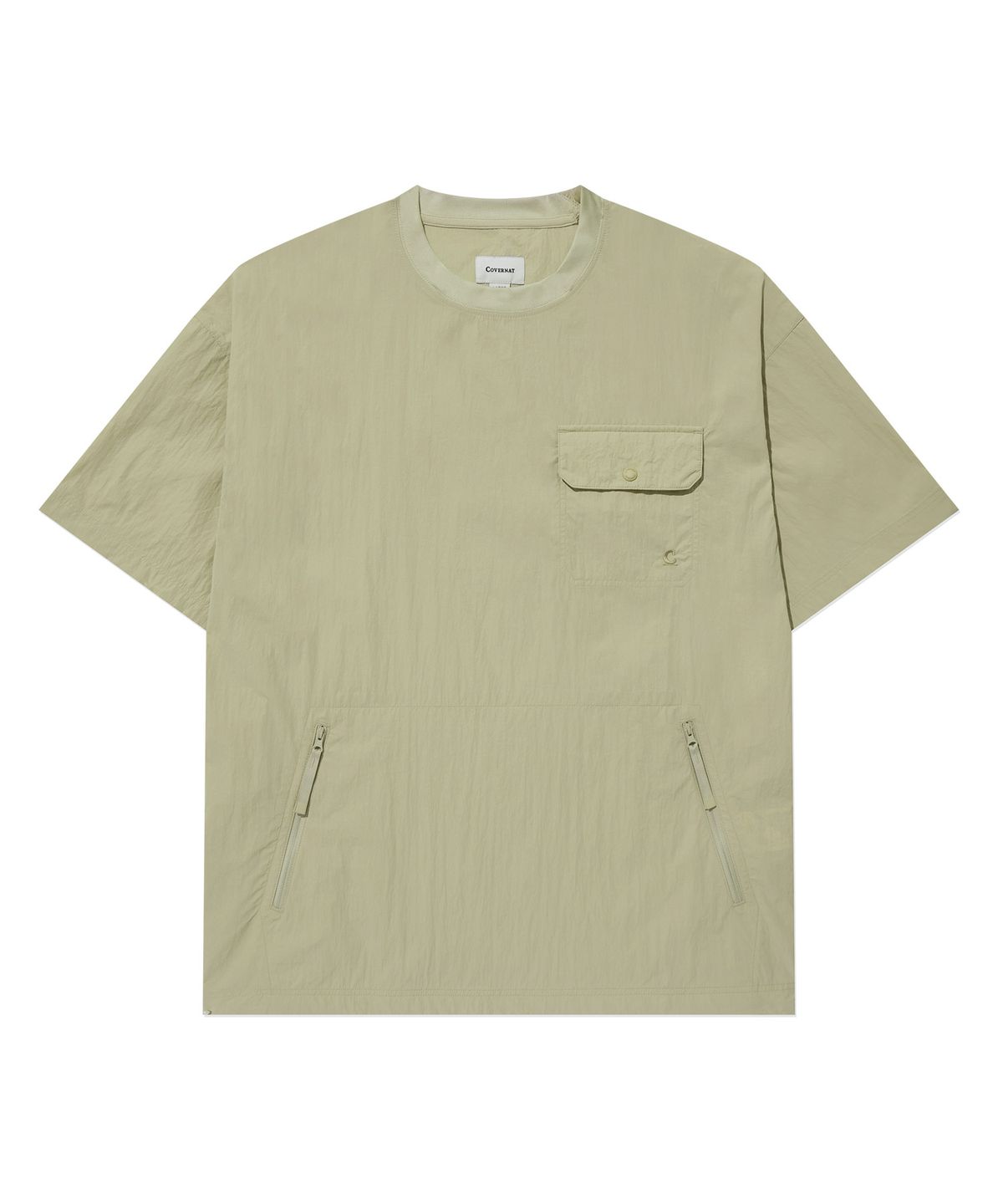 커버낫(COVERNAT) 우븐 유틸리티 티셔츠 Beige