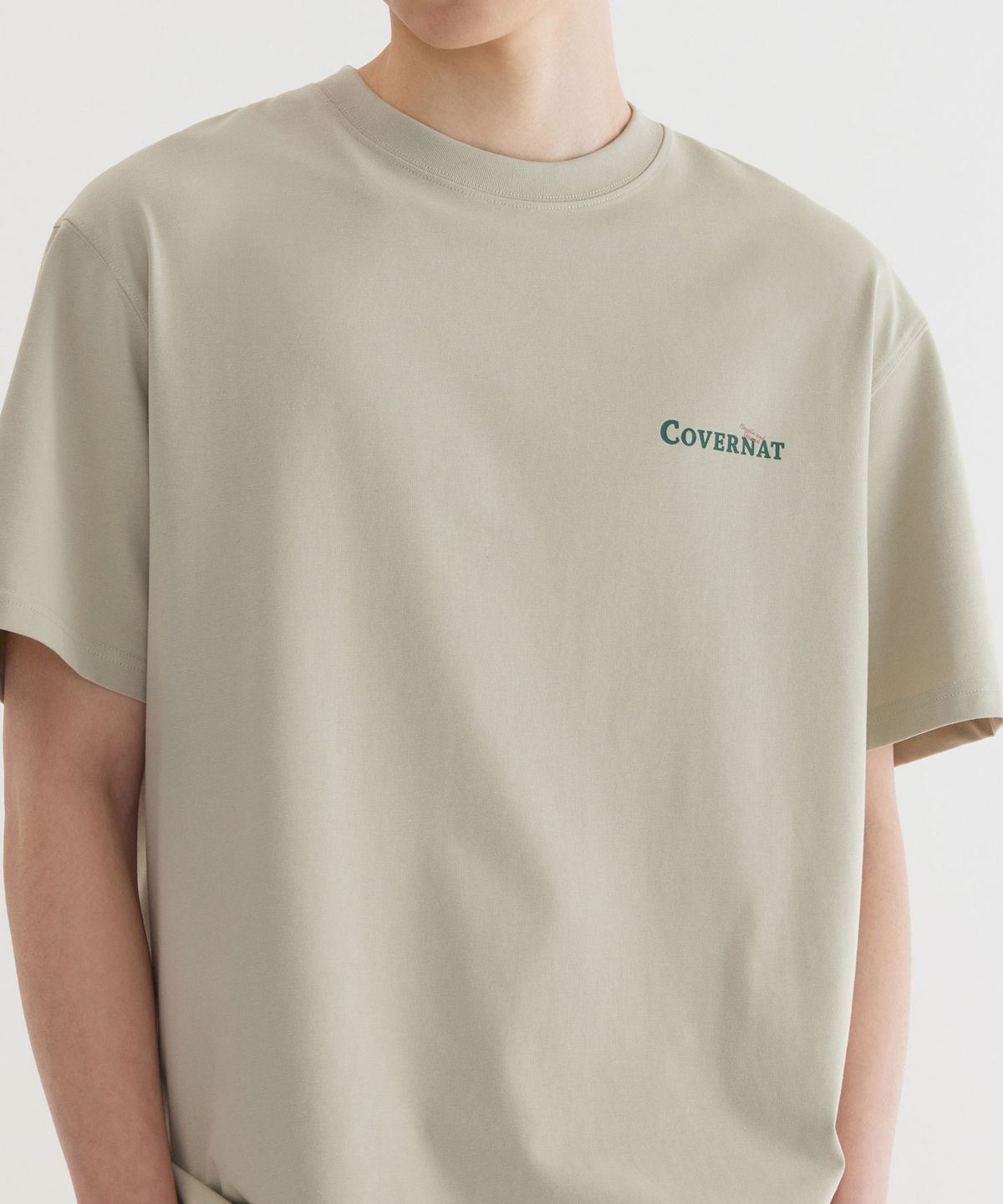 커버낫(COVERNAT) 수피마 쿼드 보드 그래픽 티셔츠 Light Khaki