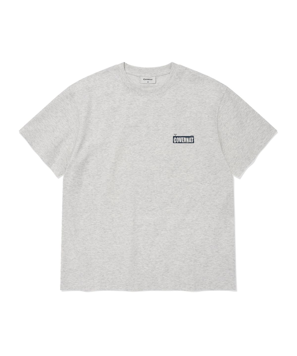 커버낫(COVERNAT) 수피마 배기지택 그래픽 티셔츠 Heather Gray