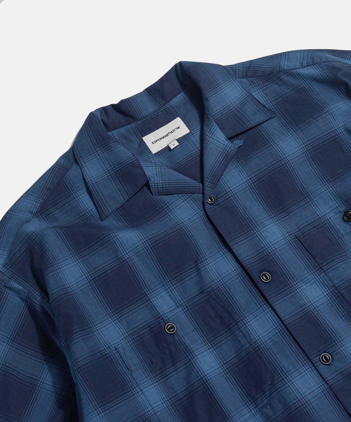 에스피오나지(ESPIONAGE) 2 Pocket S/S Work Shirt Indigo Ombre