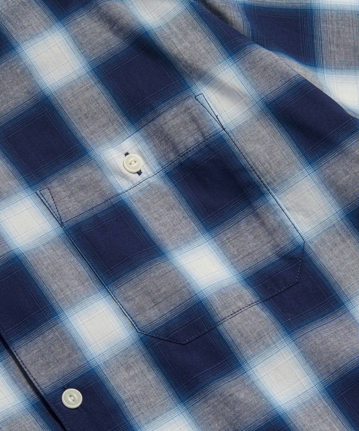 에스피오나지(ESPIONAGE) 2 Pocket S/S Work Shirt Navy Ombre