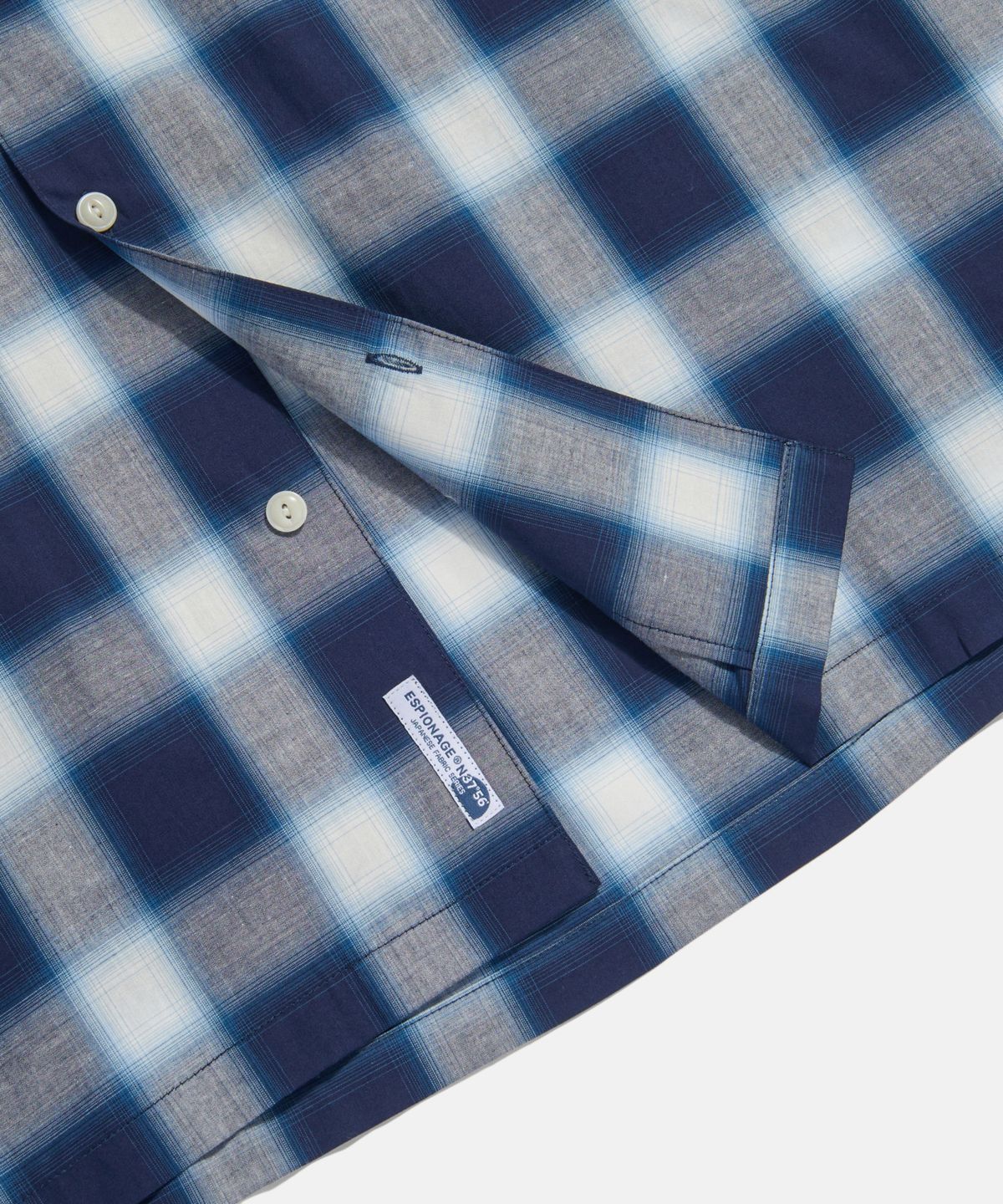 에스피오나지(ESPIONAGE) 2 Pocket S/S Work Shirt Navy Ombre