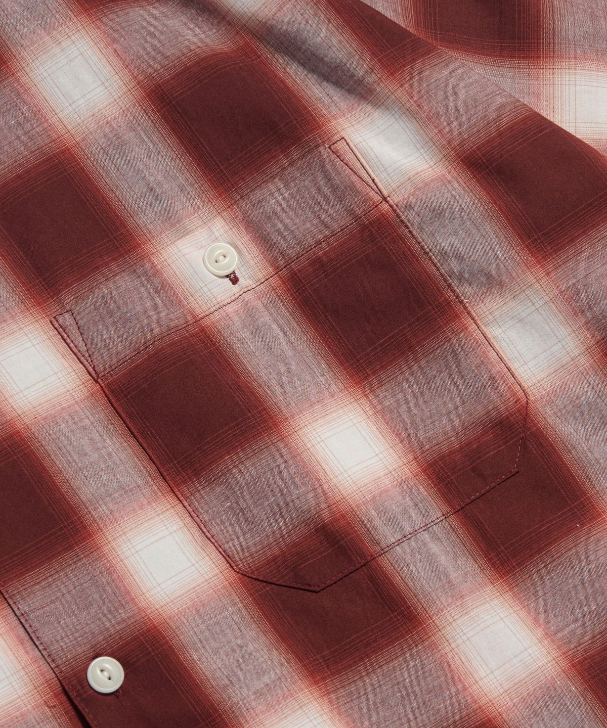 에스피오나지(ESPIONAGE) 2 Pocket S/S Work Shirt Red Ombre