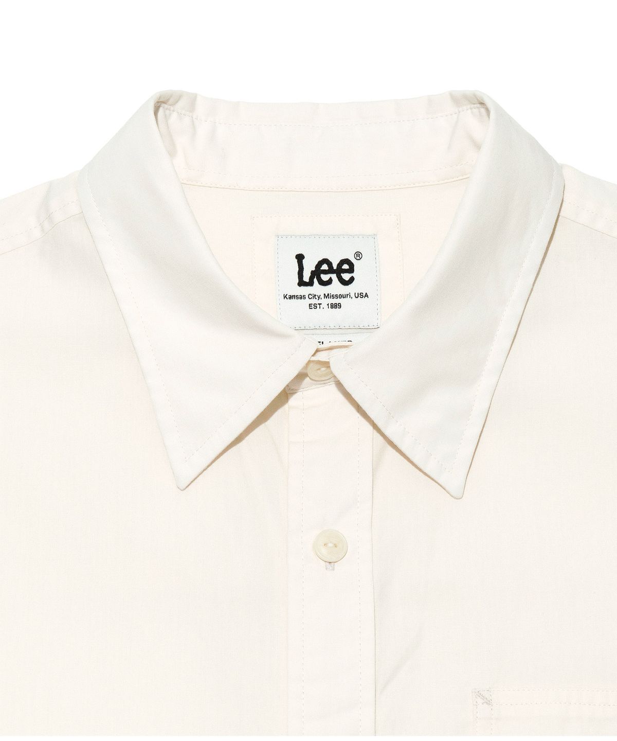 리(LEE) 로코 포켓 린넨 반팔 셔츠 아이보리