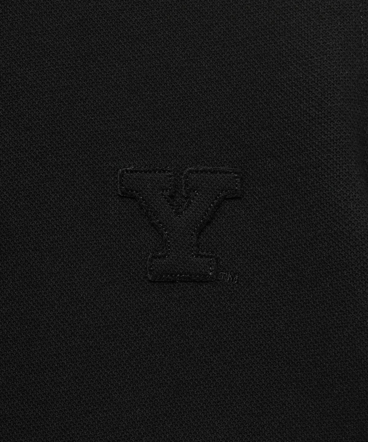 예일(YALE) 우먼즈 크롭 밴딩 폴로 셔츠_블랙