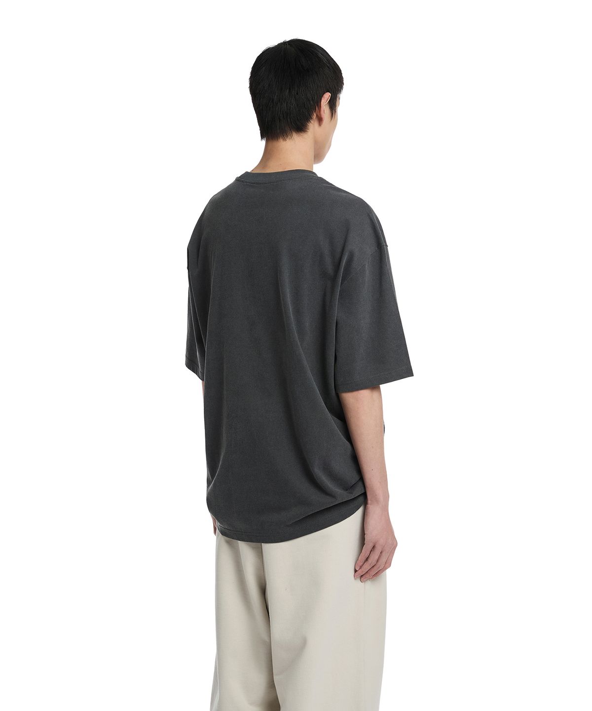 트렁크프로젝트(TRUNK PROJECT) Double Neck Layered T-Shirt_Grey
