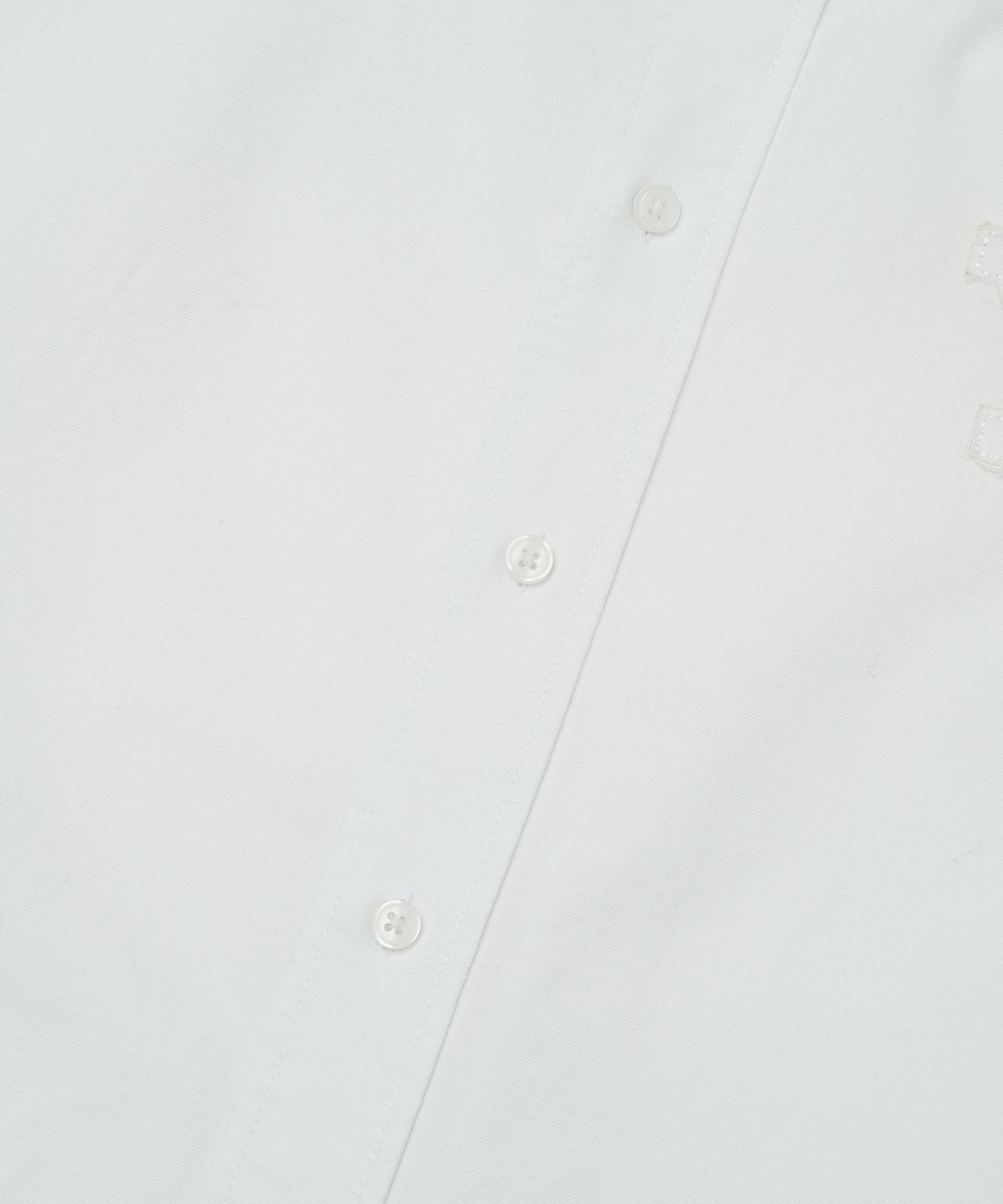 예일(YALE) Y로고 오버사이즈 옥스포드 셔츠_화이트