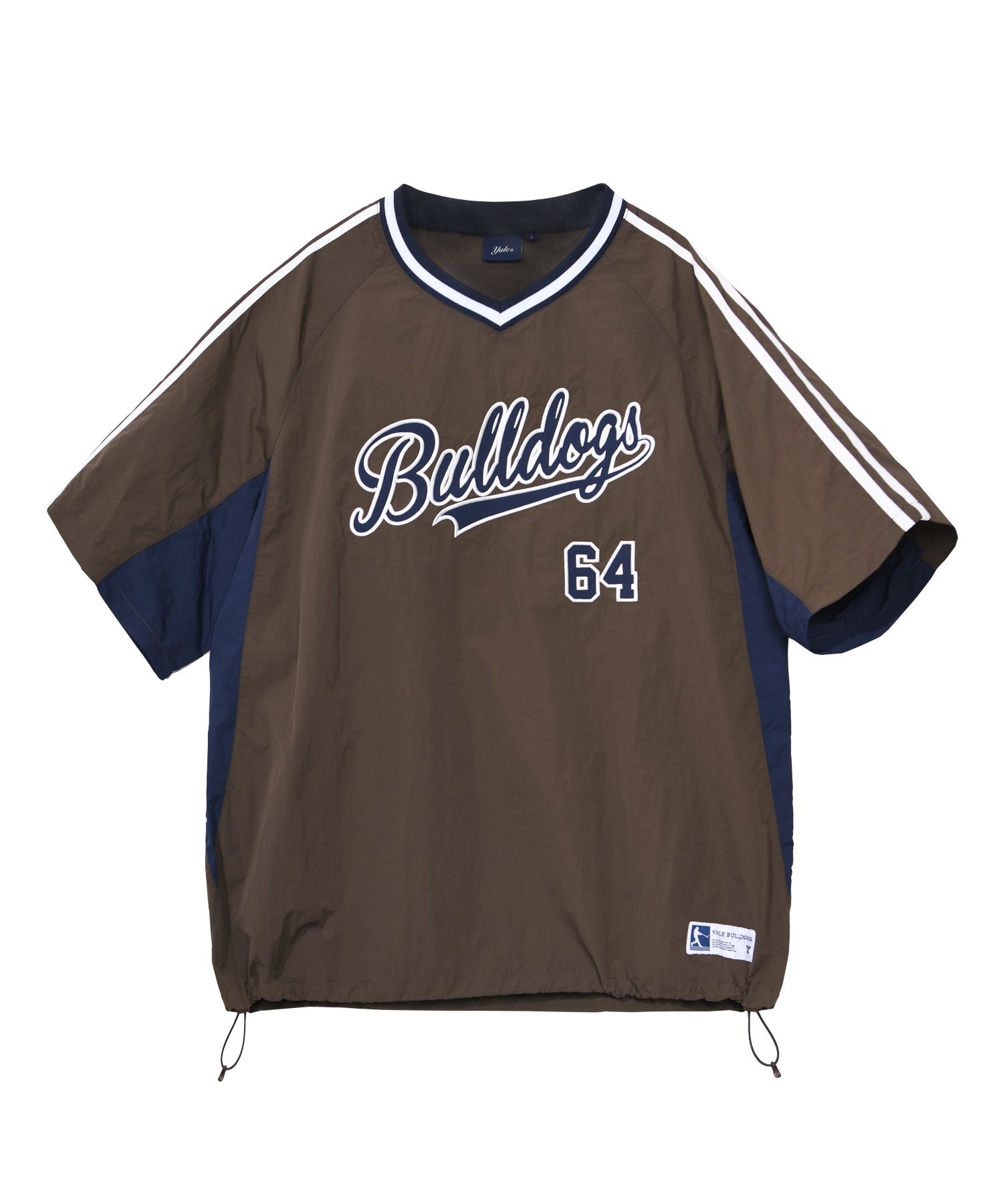 MUSINSA | YALE Baseball Nylon Short Sleeve Brown