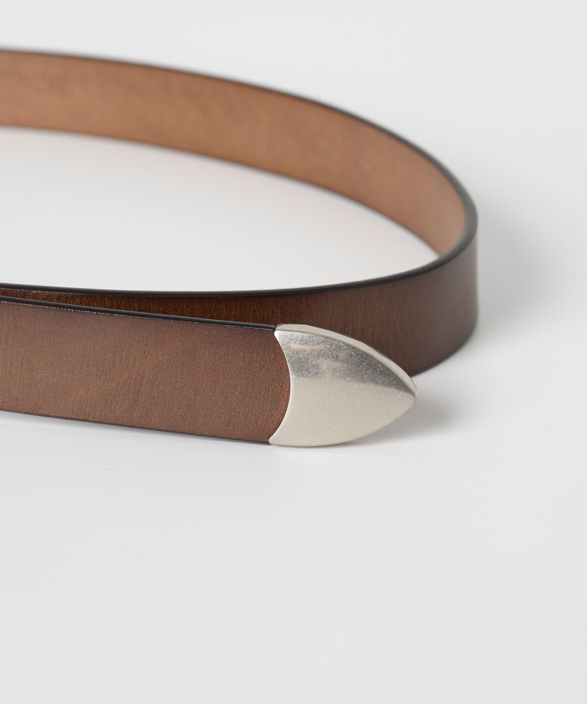밀로 아카이브(MILLO ARCHIVE) 빈티지 워시드 레더 벨트 [빈티지 브라운]