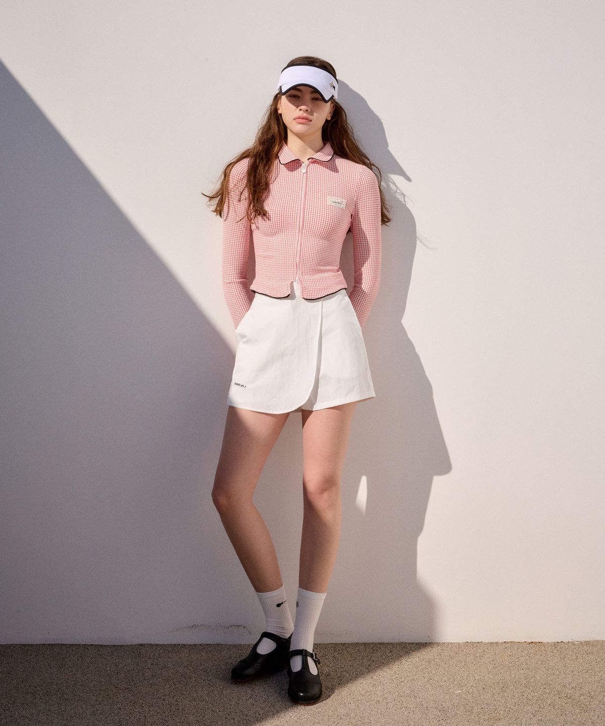 칸디니(KANDINI) 레드 시어서커 스트레치 집업점퍼