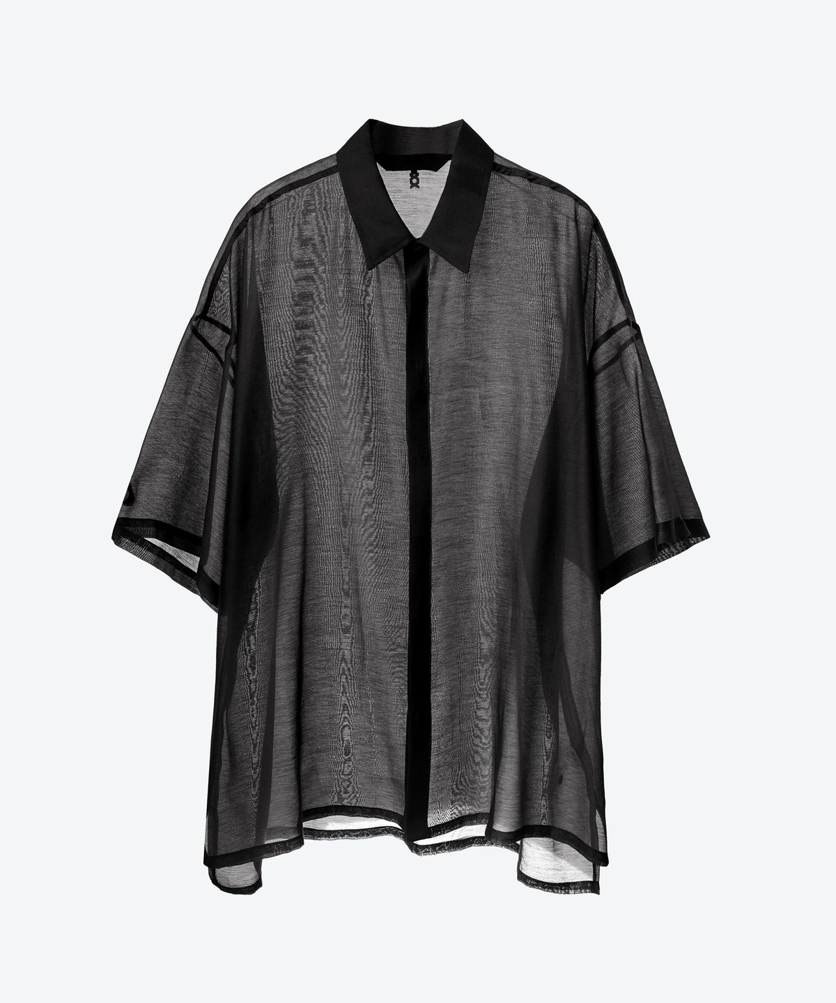 언티지(UNTAGE) 세미 시어 반팔 셔츠[Black(UNISEX)]_UTS-SS62