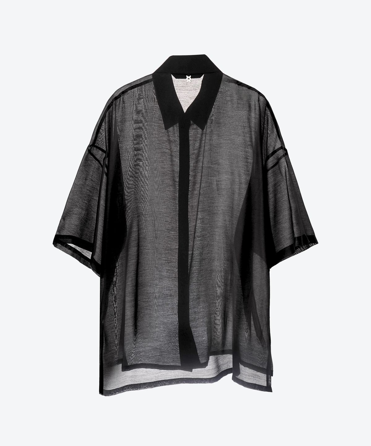 언티지(UNTAGE) 세미 시어 반팔 셔츠[Black(UNISEX)]_UTS-SS62