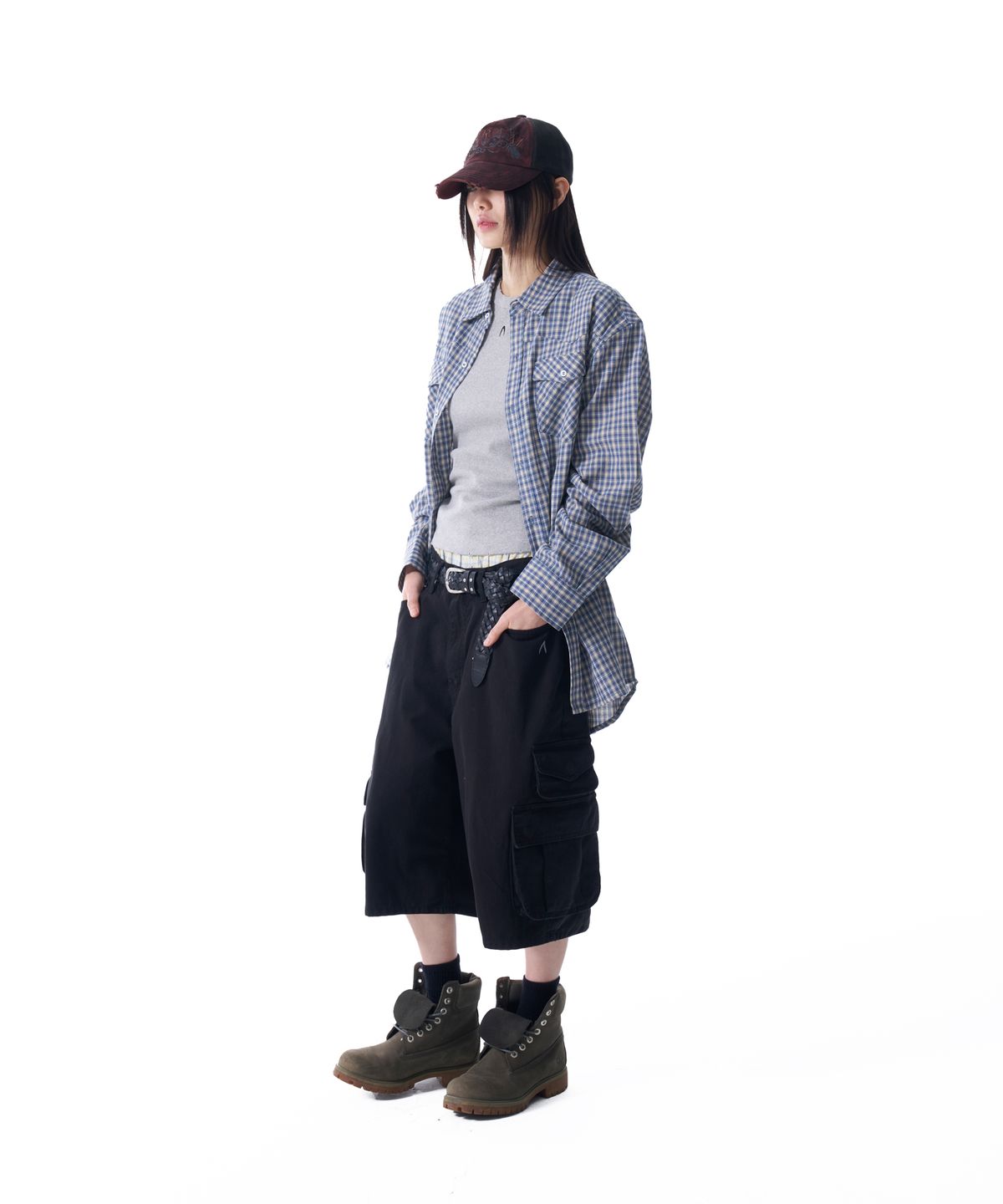 아캄(AAKAM) Distressed Logo Sleeveless (Gray)