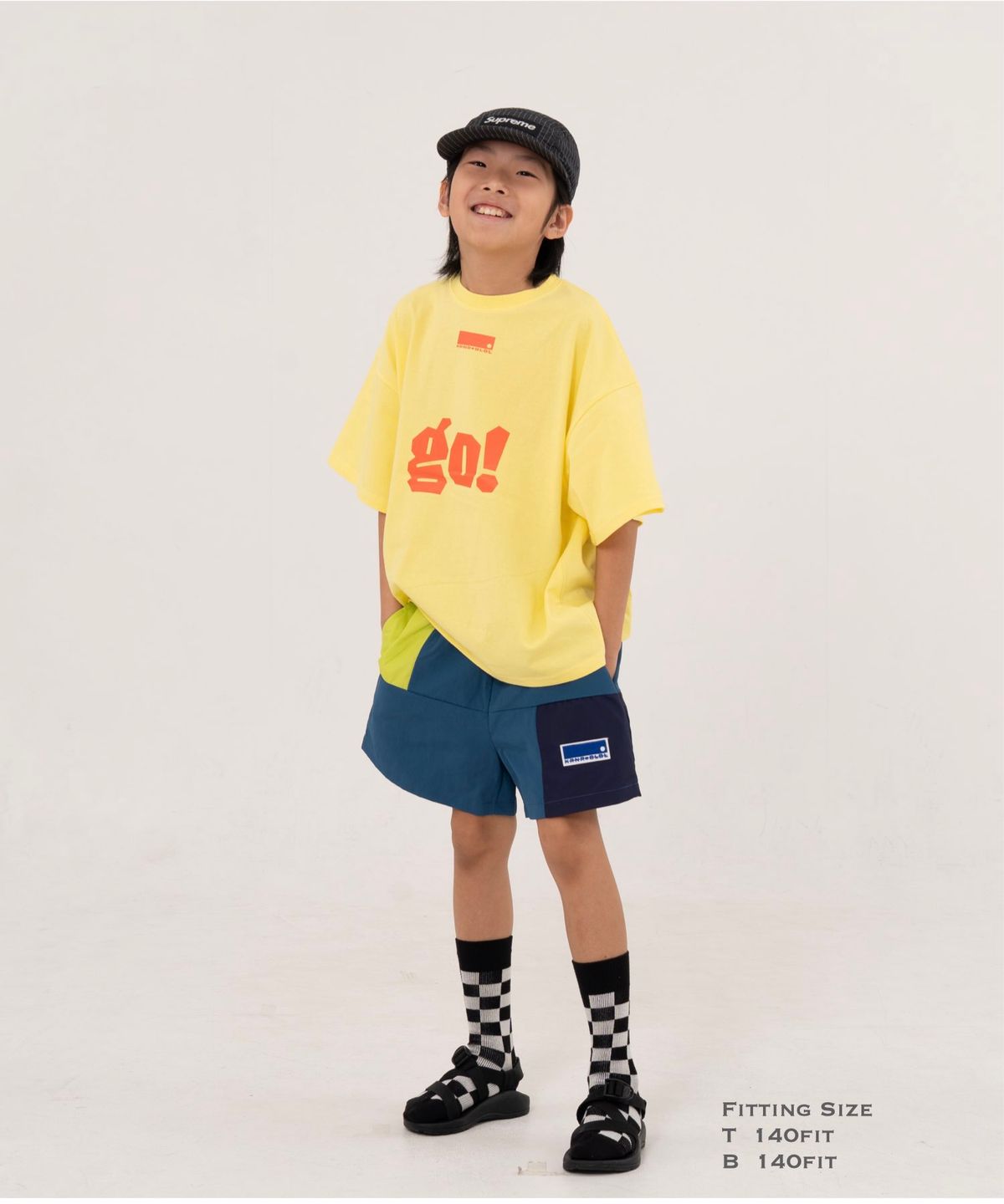 쿠르나르(KRNR) GO오버사이즈 시그니처 오버사이즈 그래픽 반팔티 옐로, 화이트