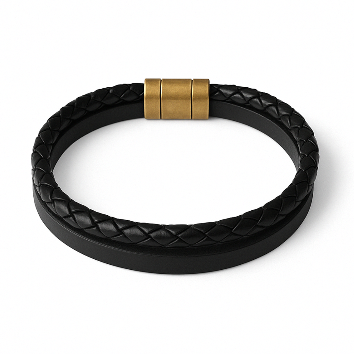 마크-4(MARK-4) WHOLE LEATER BRACELET (LAYERED)