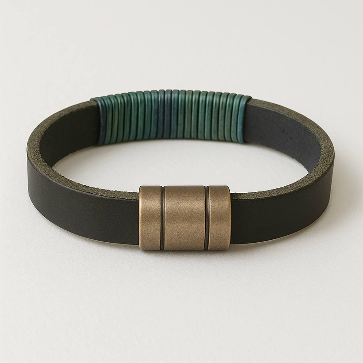 마크-4(MARK-4) WHOLE LEATER BRACELET (FADE GREEN)