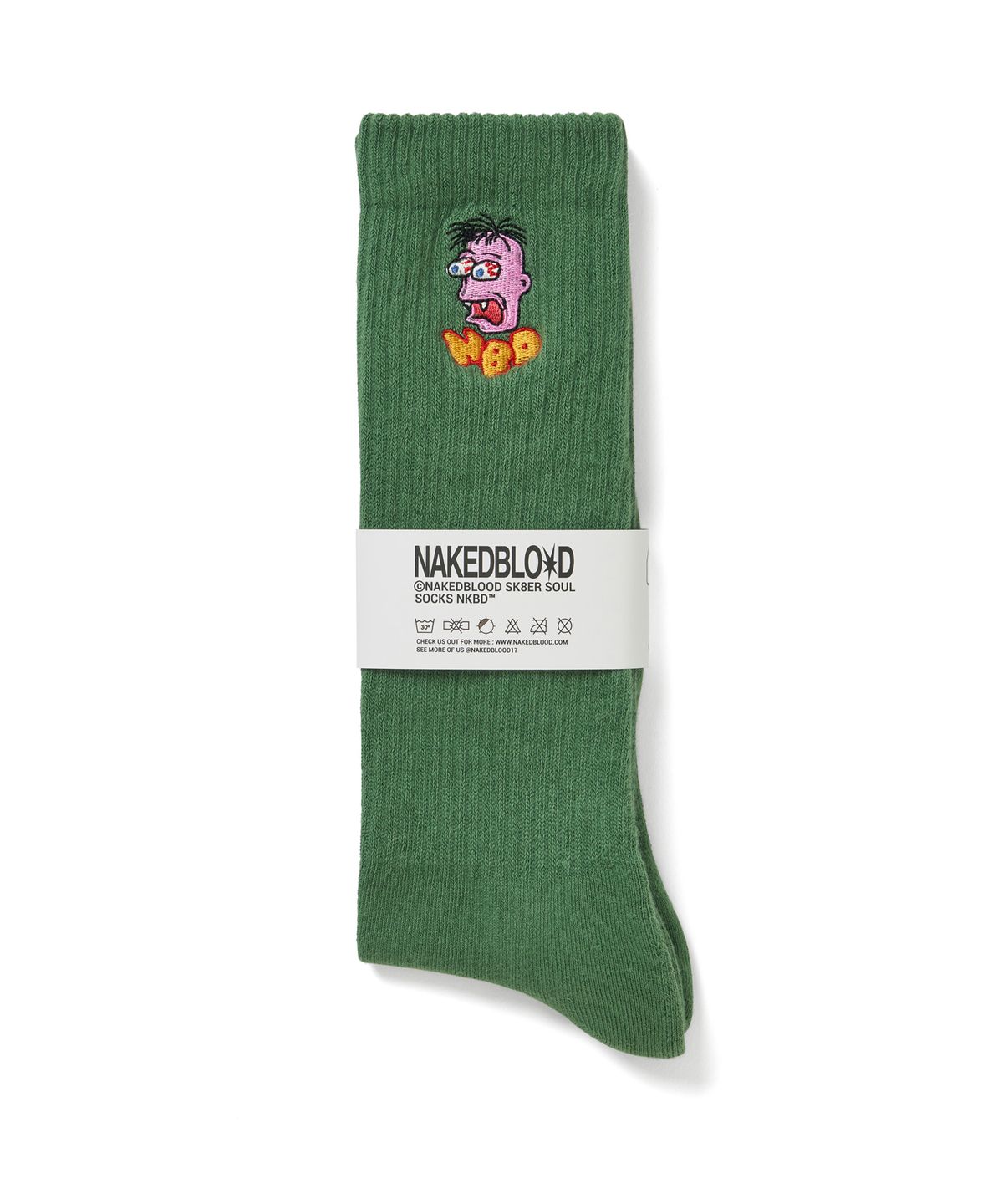 네이키드블러드(NAKEDBLOOD) NO MATTER SK8 SOCKS GREEN