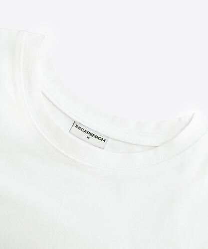 ESCAPEFROM☆ESCF LOGO COLLAGE PRINT SLIMFIT T-shirt ESCAPEFROM ESCF Logo Collage Print Slim Fit Short Sleeve T