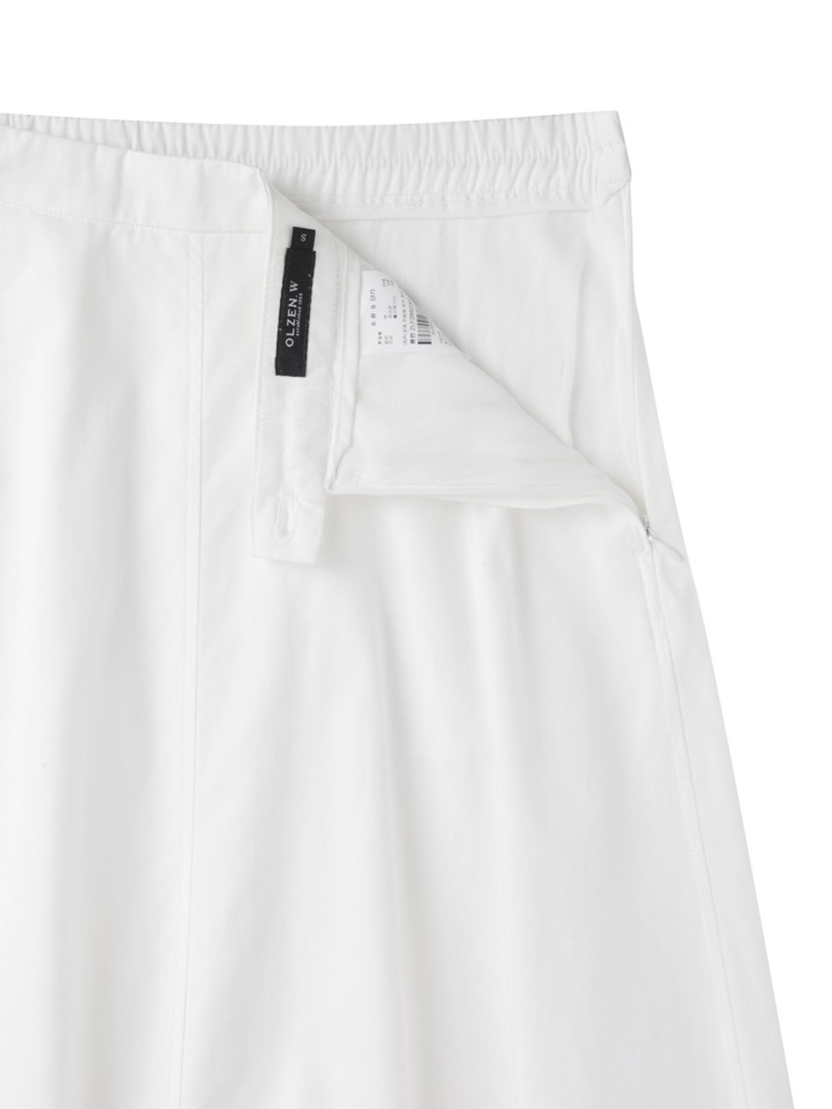 올젠(OLZEN) 여성) 절개 A라인 스커트_ZLF2RS2302WT