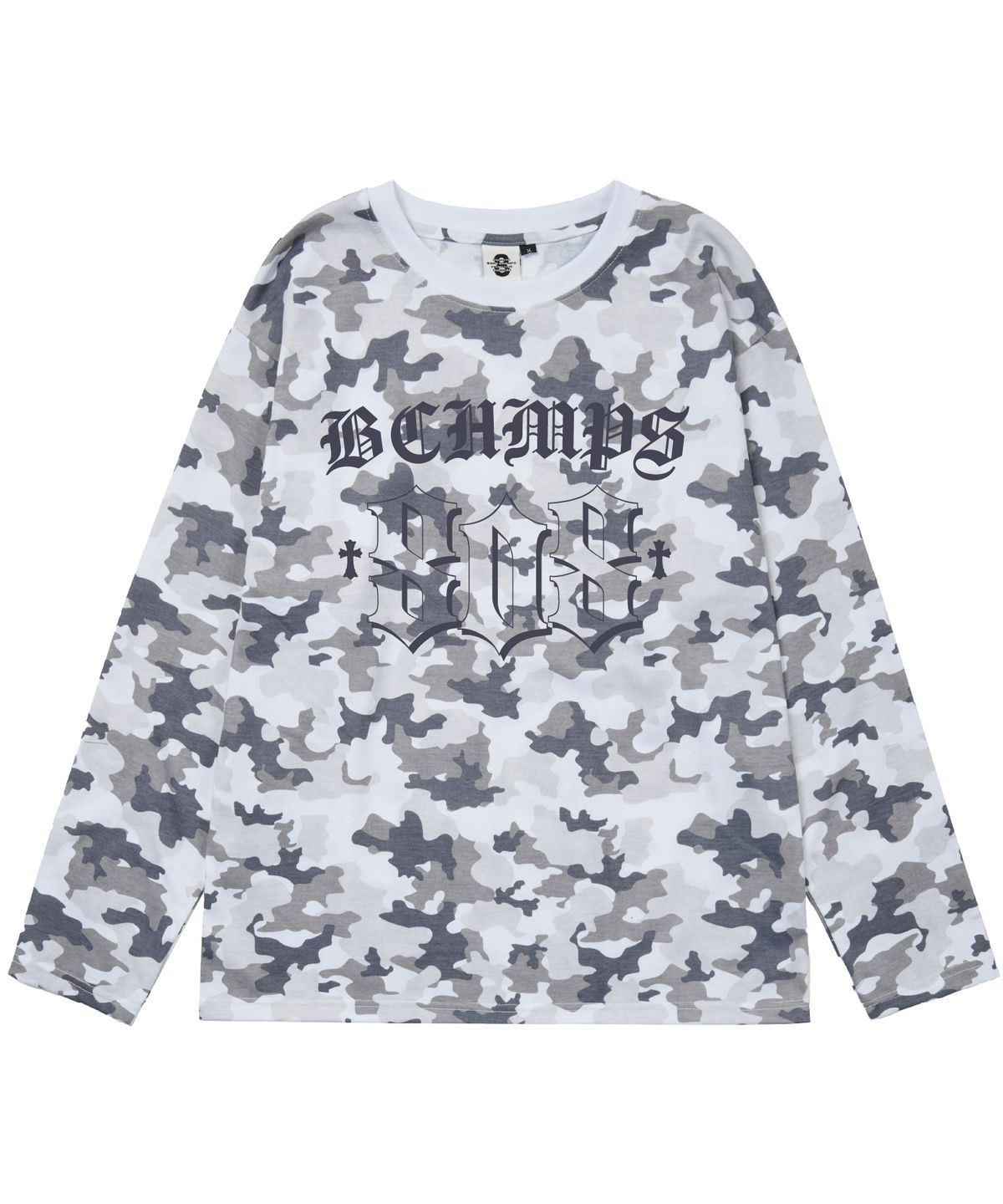 본챔스(BORN CHAMPS) [3 COLORS] 808TRIBAL 오버핏 카모 롱 슬리브 B25ST56