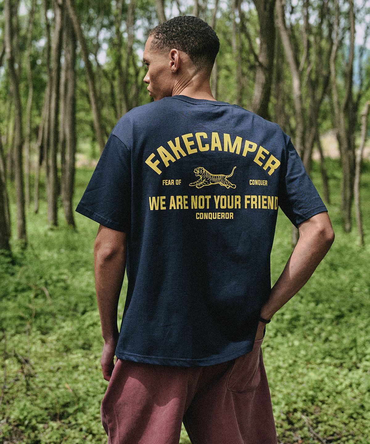 페이크캠퍼(FAKE CAMPER) 타이거 오리지널 빈티지 반팔티셔츠 [NAVY]